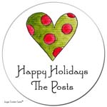 Sugar Cookie Gift Stickers - Holiday Heart